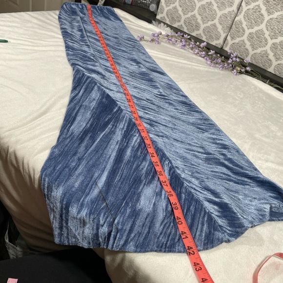 NWT Free People [ Large ] Not Velvet Skirt in Light Night Blue - Picture 7 of 12